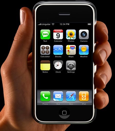 THE DIGITAL NETWORK IMAGE OF AN IPHONE